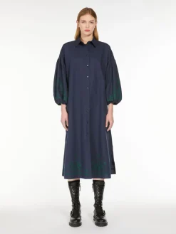 Cotton and linen shirt dress
