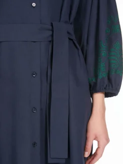 Cotton and linen shirt dress