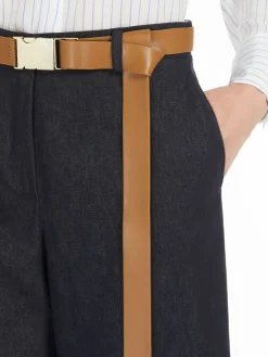 Cotton and linen trousers