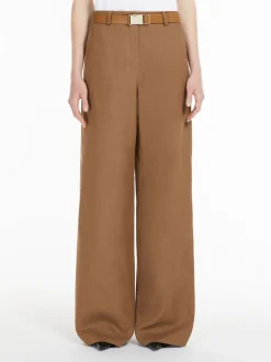 Cotton and linen trousers