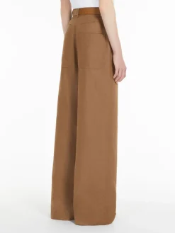 Cotton and linen trousers