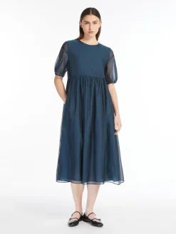 Cotton and silk organza dress