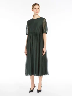 Cotton and silk organza dress