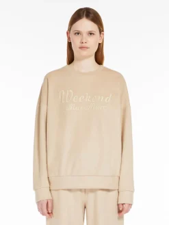 Cotton and wool broadcloth sweatshirt