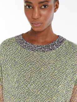 Cotton and wool colourblock sweater