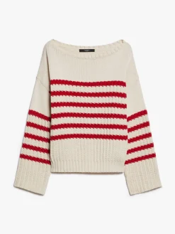 Cotton boat-neck sweater