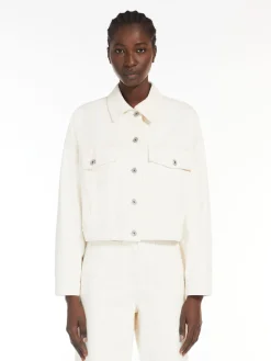 Cotton bull denim cropped jacket