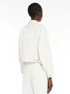 Cotton bull denim cropped jacket