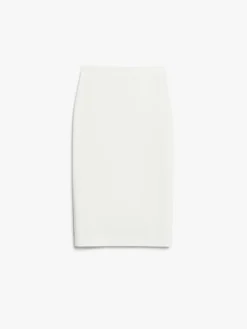 Cotton canvas midi skirt