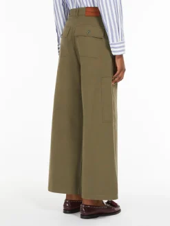 Cotton canvas trousers