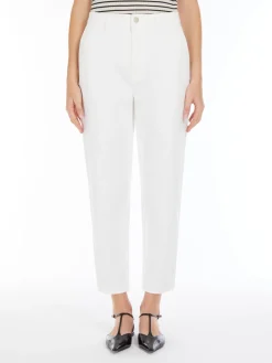 Cotton cigarette trousers