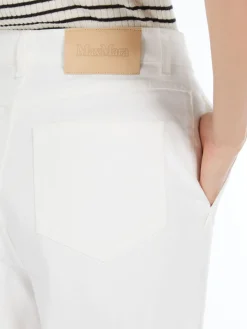 Cotton cigarette trousers