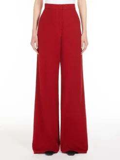 Cotton drill straight trousers