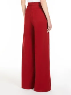 Cotton drill straight trousers