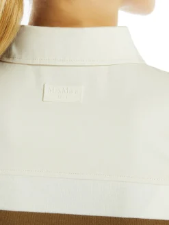 Cotton satin polo-style dress