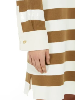 Cotton satin polo-style dress