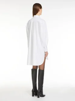 Cotton twill shirt dress