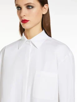 Cotton twill shirt dress