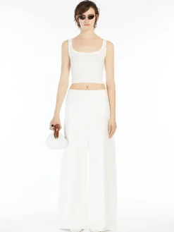 Crop stretch viscose vest top