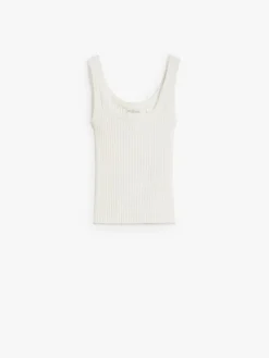 Crop stretch viscose vest top