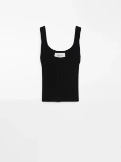 Crop stretch viscose vest top