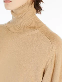Cropped mock polo-neck sweater