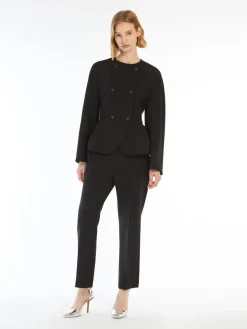 Cropped sablé trousers