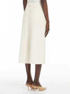 Cropped velvet trousers