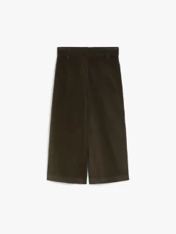Cropped velvet trousers