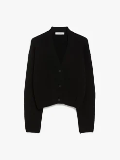 Cropped wool cardigan