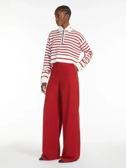Cropped wool jumper