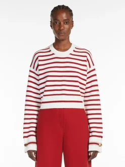 Cropped wool jumper
