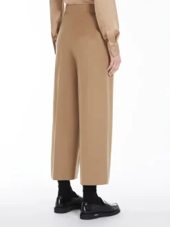 Cropped wool trousers