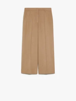 Cropped wool trousers