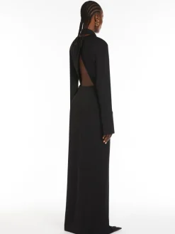 Crêpe jersey shirt dress