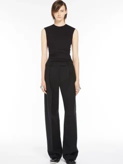 Denier-knit jersey bodysuit