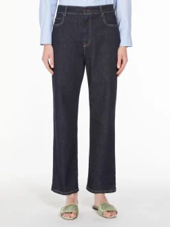 Denim ankle-grazer jeans