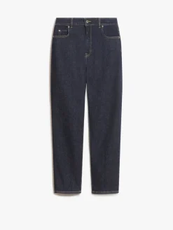 Denim ankle-grazer jeans