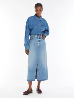 Denim boxy shirt
