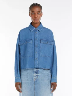 Denim boxy shirt