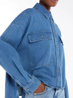 Denim boxy shirt