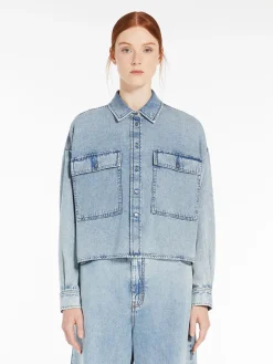 Denim boxy shirt