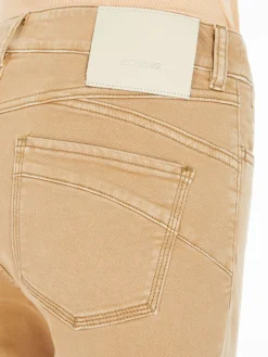 Denim mini flare trousers