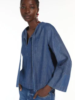Denim sailor blouse