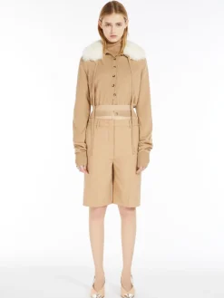 Detachable-collar cardigan