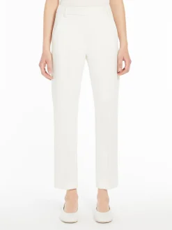 Double viscose canvas trousers