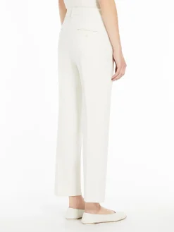 Double viscose canvas trousers