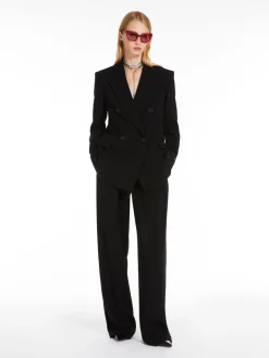 Double-breasted cady blazer
