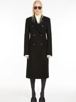 Double-breasted cashmere-blend coat