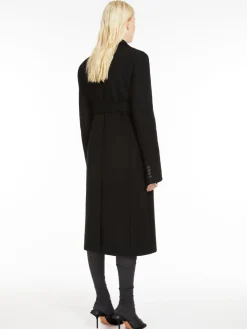 Double-breasted cashmere-blend coat
